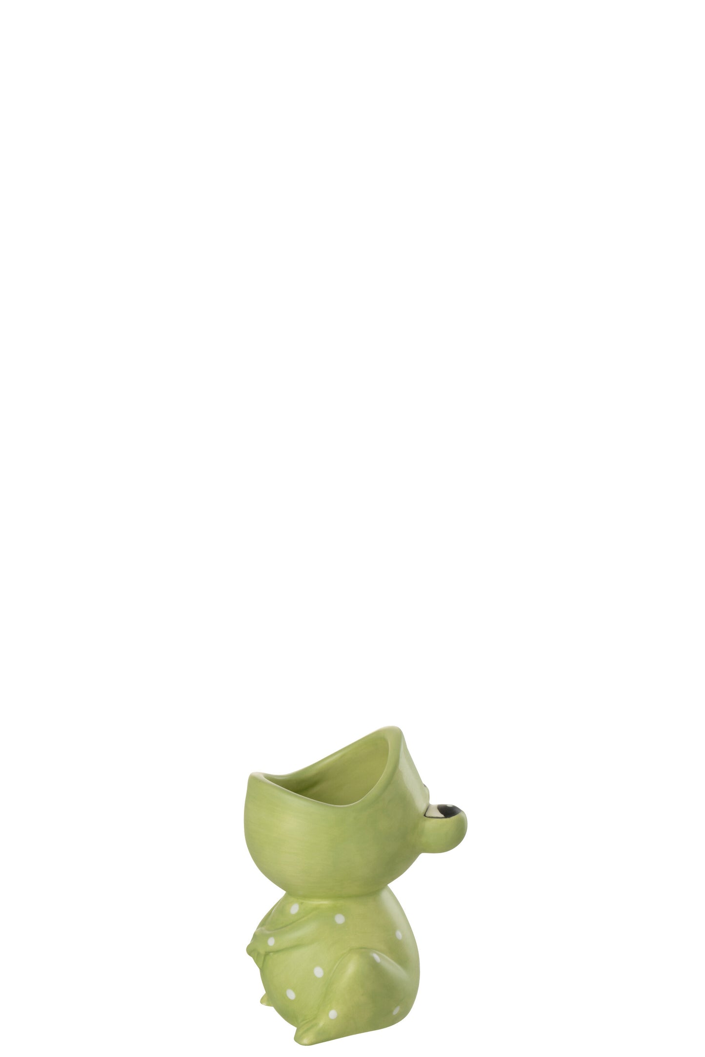 FLOWERPOT FROG OPEN MOUTH DOLOMITE GREEN SMALL