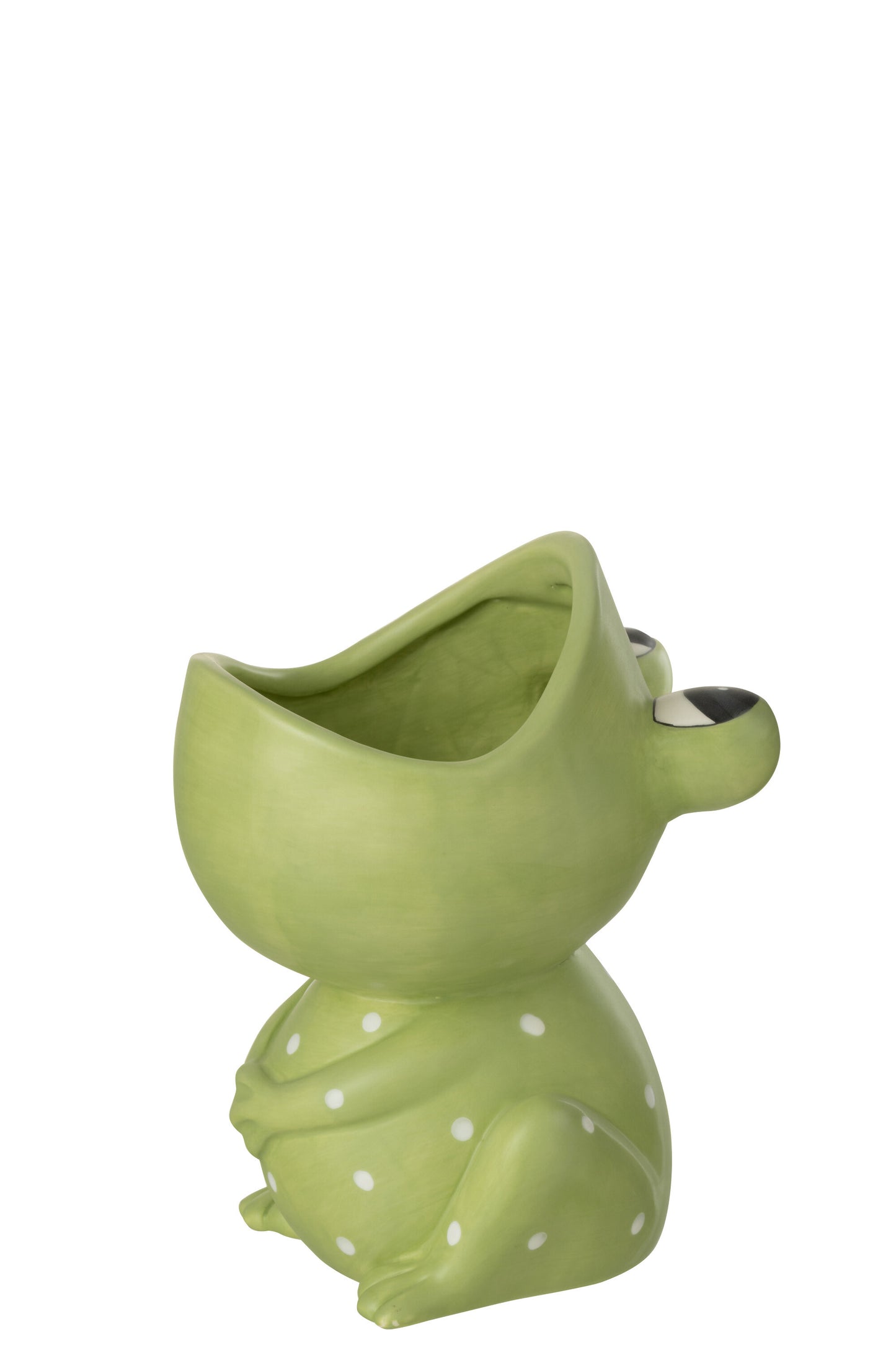 FLOWERPOT FROG OPEN MOUTH DOLOMITE GREEN LARGE