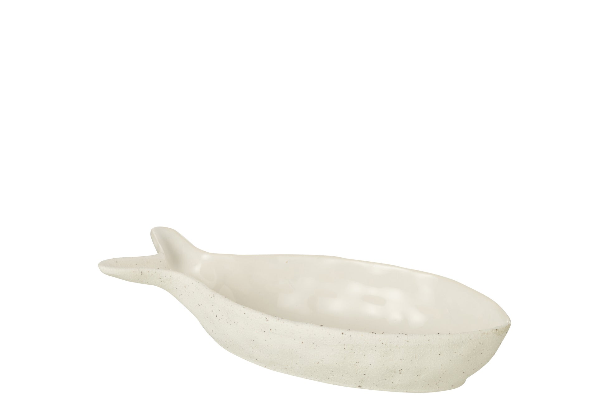 BOWL DECO FISH PORCELAIN BEIGE LARGE