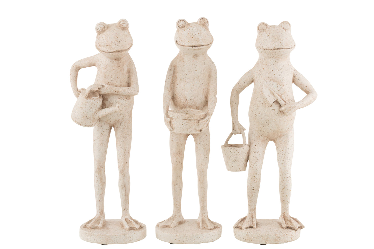 FROG GARDENING POLY BEIGE ASSORTMENT OF 3