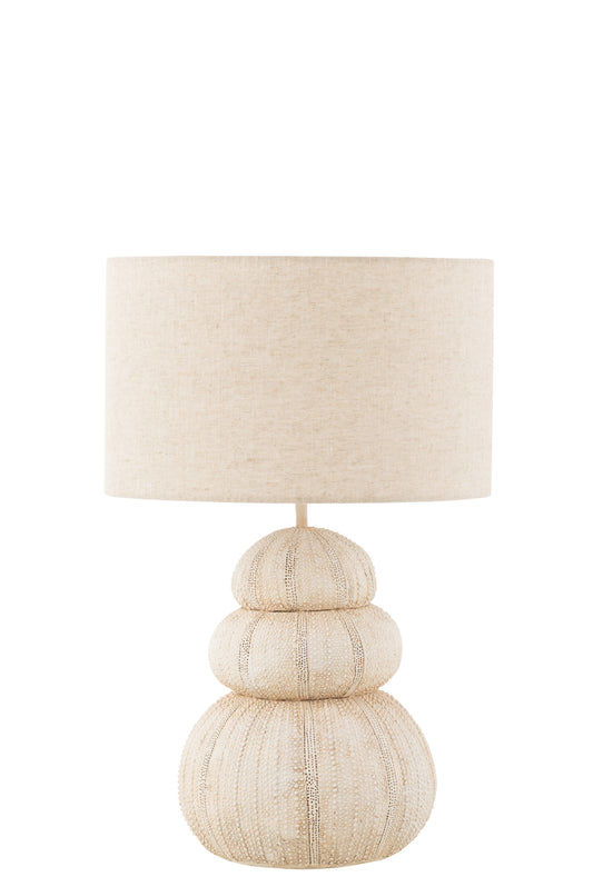 LAMP TABLE URCHIN POLY BEIGE