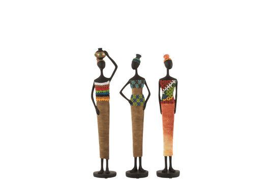 AFRICAN FIGURE POLY MIX SMALL ASSORTMENT OF 3