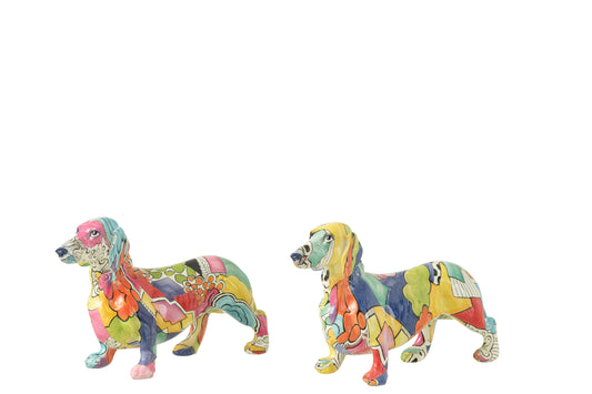 DACHSHUND POP-ART POLYRESIN