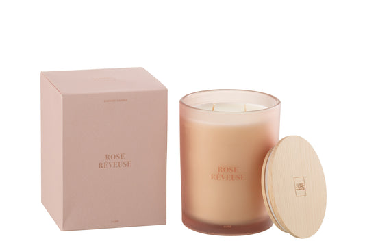 SCENTED CANDLE ACCORDS ESSENTIELS ROSE RÊVEUSE-52H