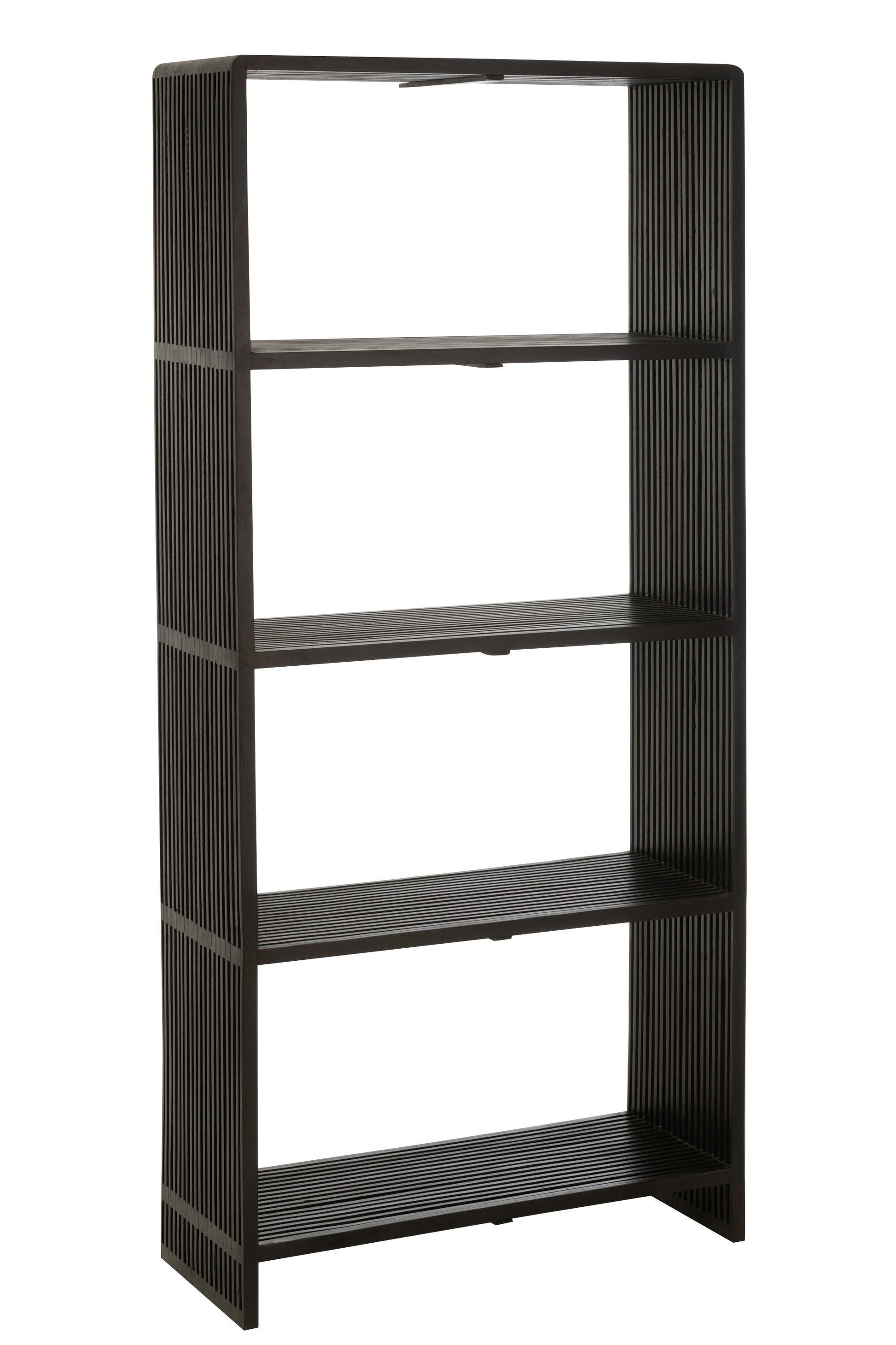 BOOKCASE 4 SHELVES RECYCLE TEAK BLACK