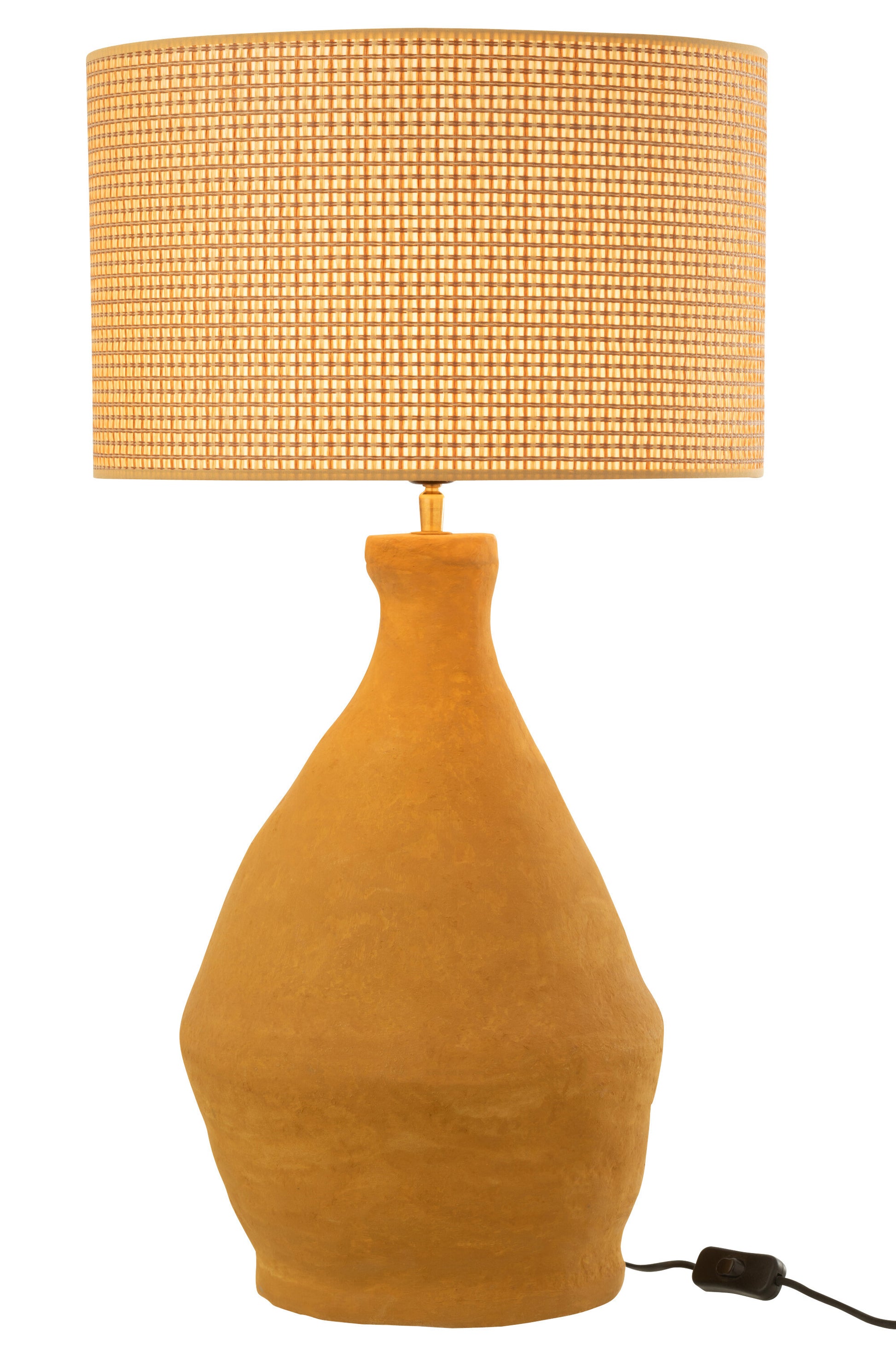 LAMP + CAP INDUS PAPER MACHE YELLOW