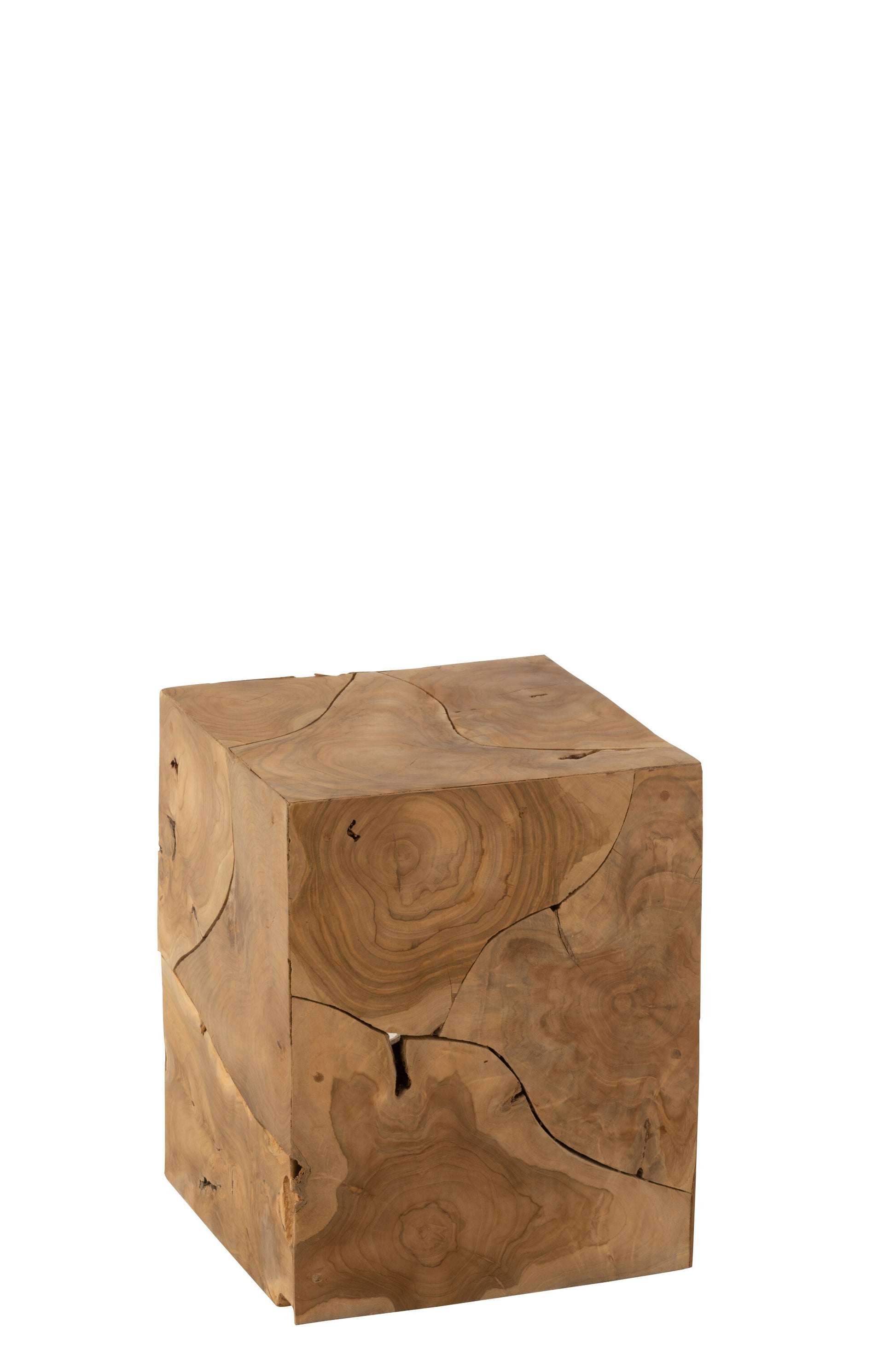 STOOL PUZZLE BOX TEAK WOOD NATURAL