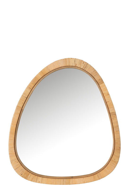 MIRROR PAILLE RATTAN/GLASS NATURAL LARGE
