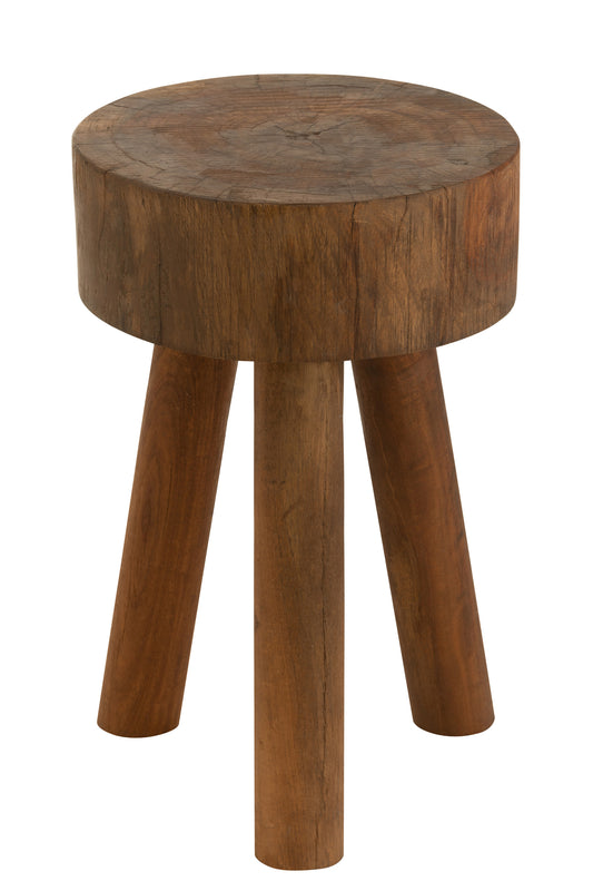 STOOL BOBY RECYCLED WOOD NATURAL