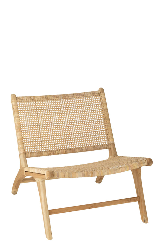 LOUNGE CHAIR LOOSE WEAVING RATTAN NATURAL