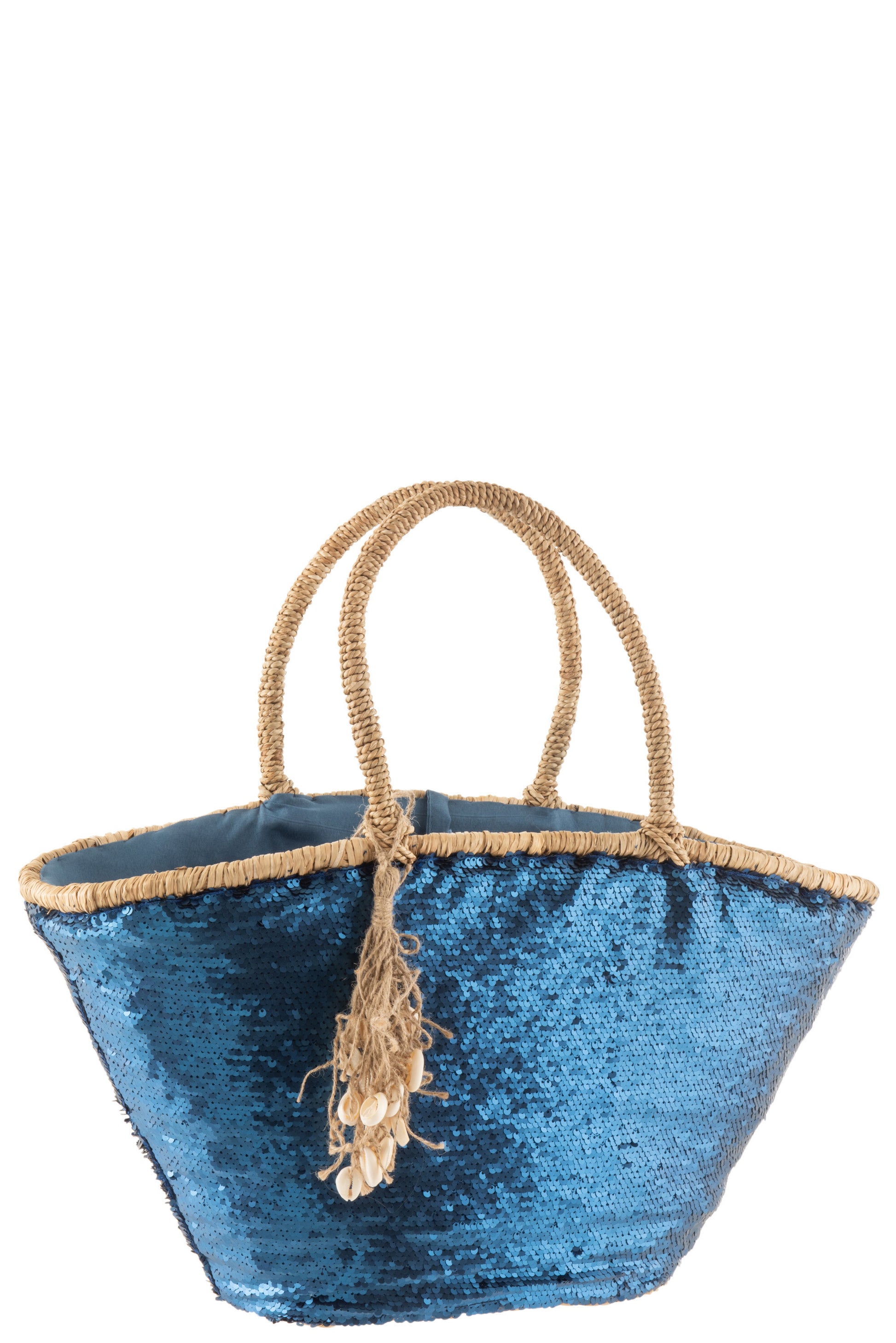 BEACH BAG SEQUINS ROYAL BLUE