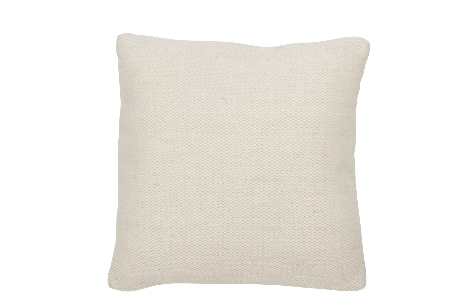 CUSHION WOVEN WOOL CREAM SMALL