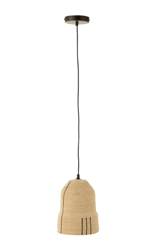 HANGING LAMP LINES SEAGRASS NATURAL/BLACK