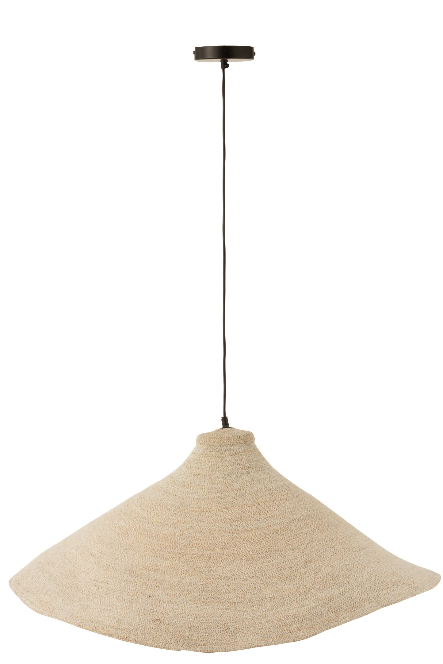 HANGING LAMP CONE SEAGRASS WHITE