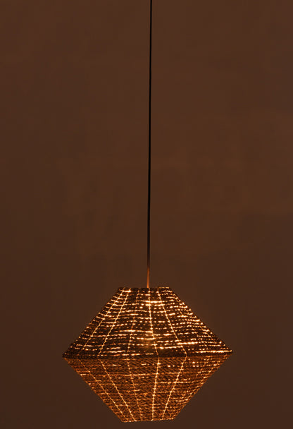 Large Natural UFO Seagrass Hanging Lamp