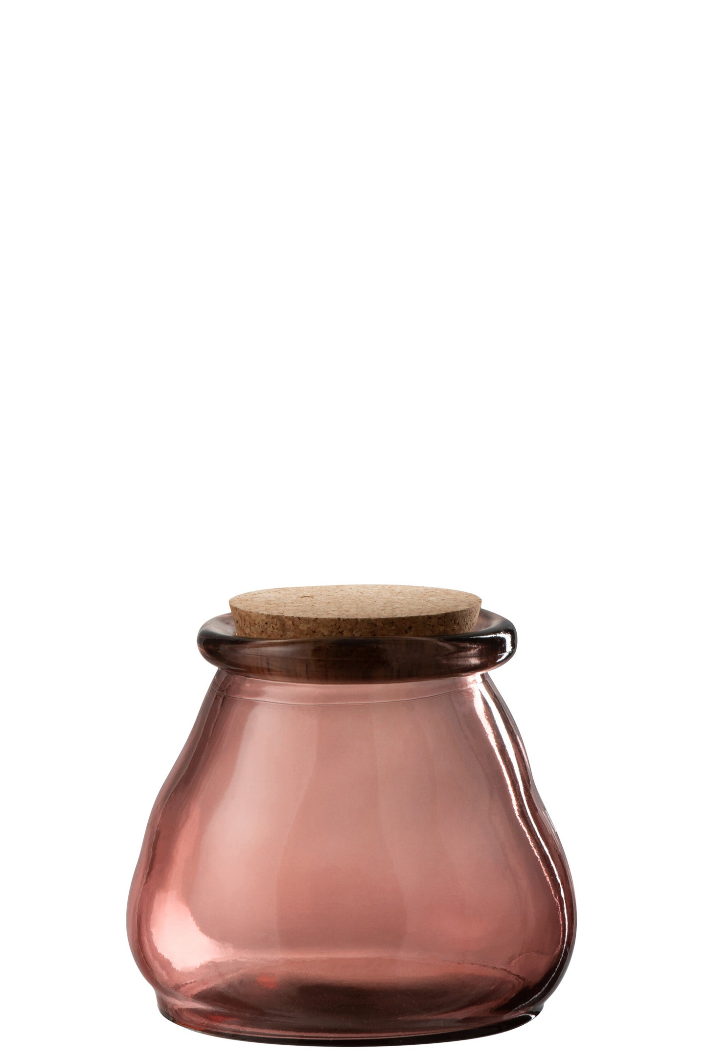 STORAGE JAR GLASS SALMON PINK LARGE