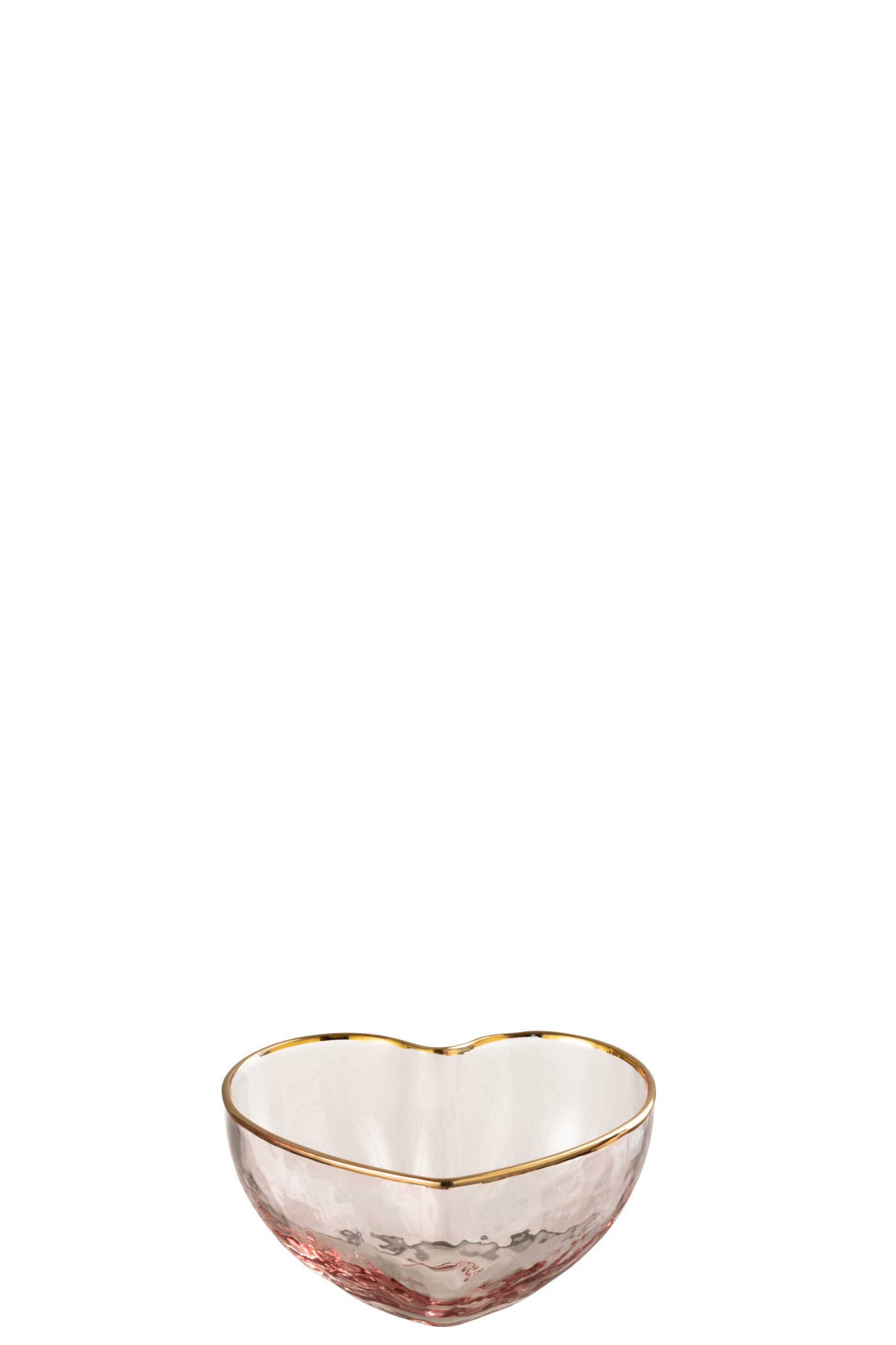 APERO DISH HEART GLASS GOLD/PINK