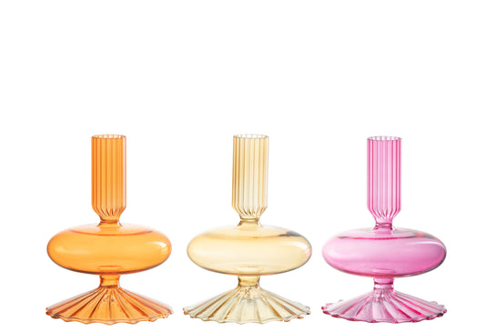 CHANDELLIER UFO GLASS ORANGE/PINK/OCHRE ASSORTIMENT OF 3