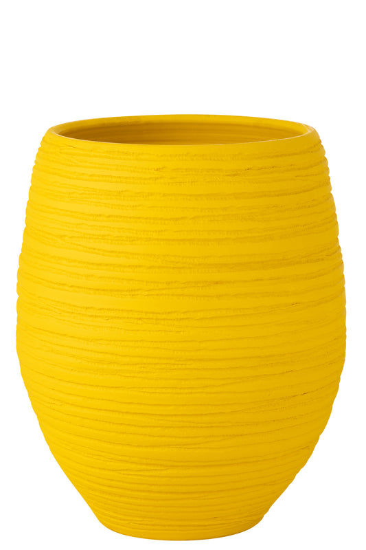 FLOWERPOT FIESTA CERAMIC YELLOW LARGE