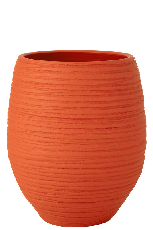 FLOWERPOT FIESTA CERAMIC ORANGE LARGE