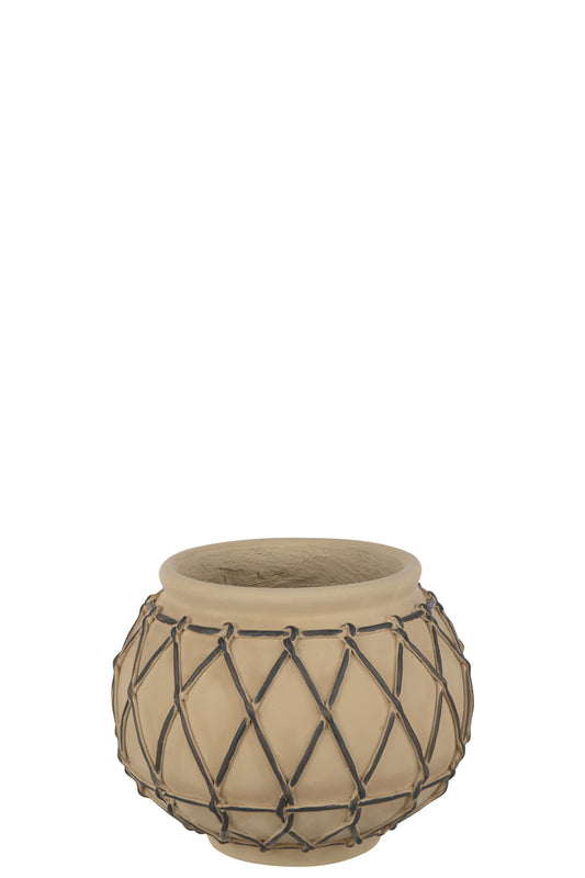 FLOWERPOT BERBER CEMENT BEIGE SMALL