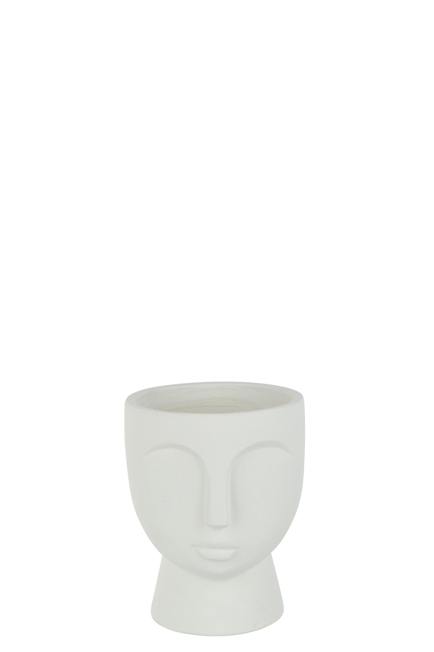 FLOWERPOT FACE CEMENT WHITE MEDIUM