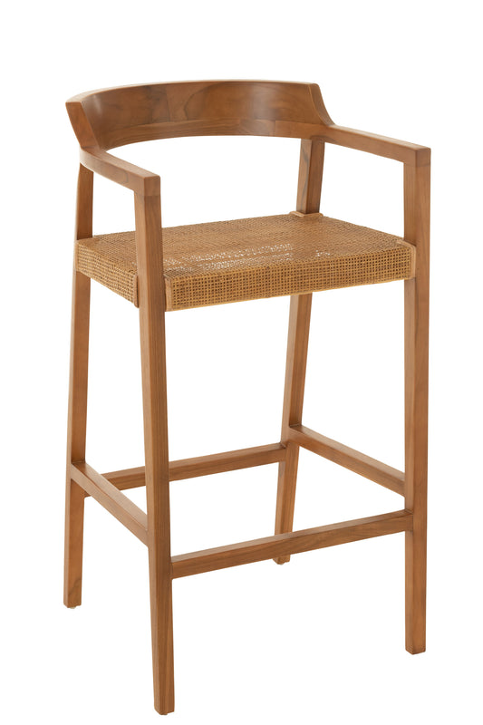 BARSTOOL EMMA TEAK BROWN