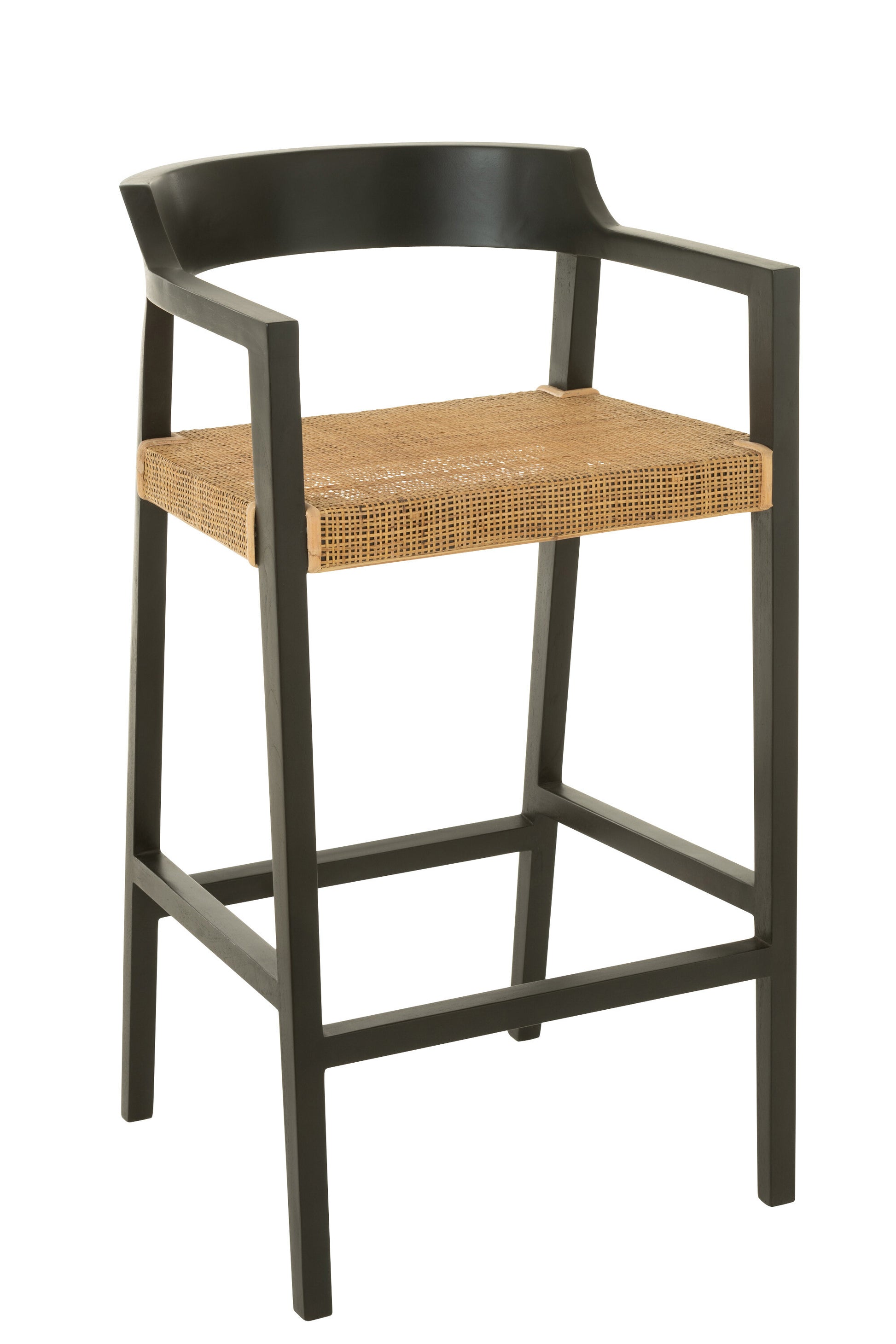 BARSTOOL EMMA TEAK BLACK/BROWN