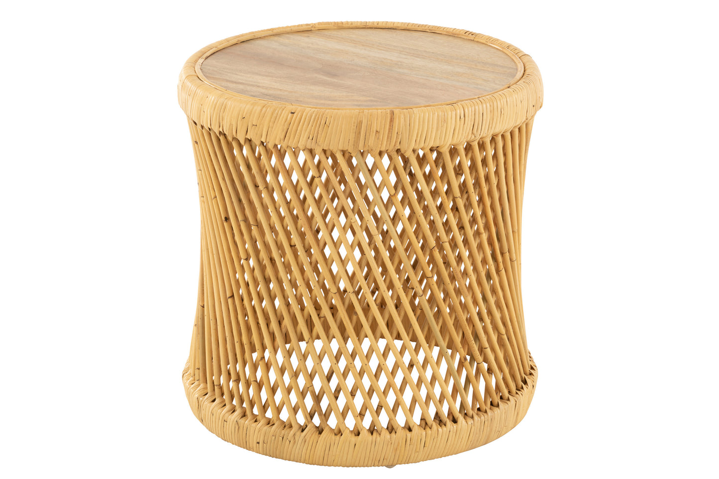 SIDE TABLE CYLINDRICAL RATTEN NATURAL