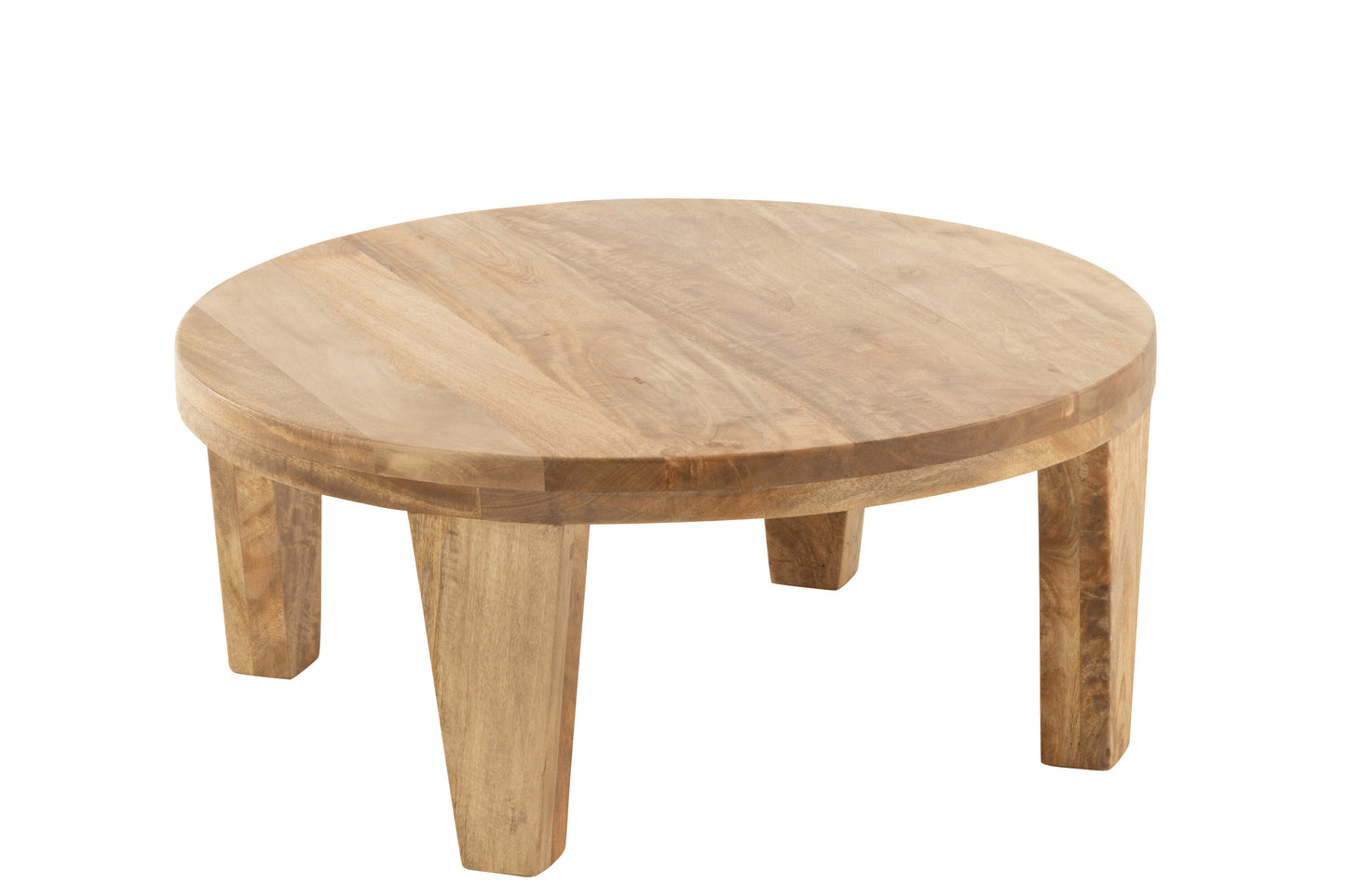 COFFEE TABLE ROUND MANGO WOOD NATURAL