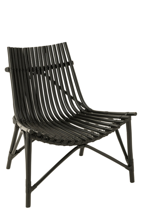 CHAIR RATTAN BLACK