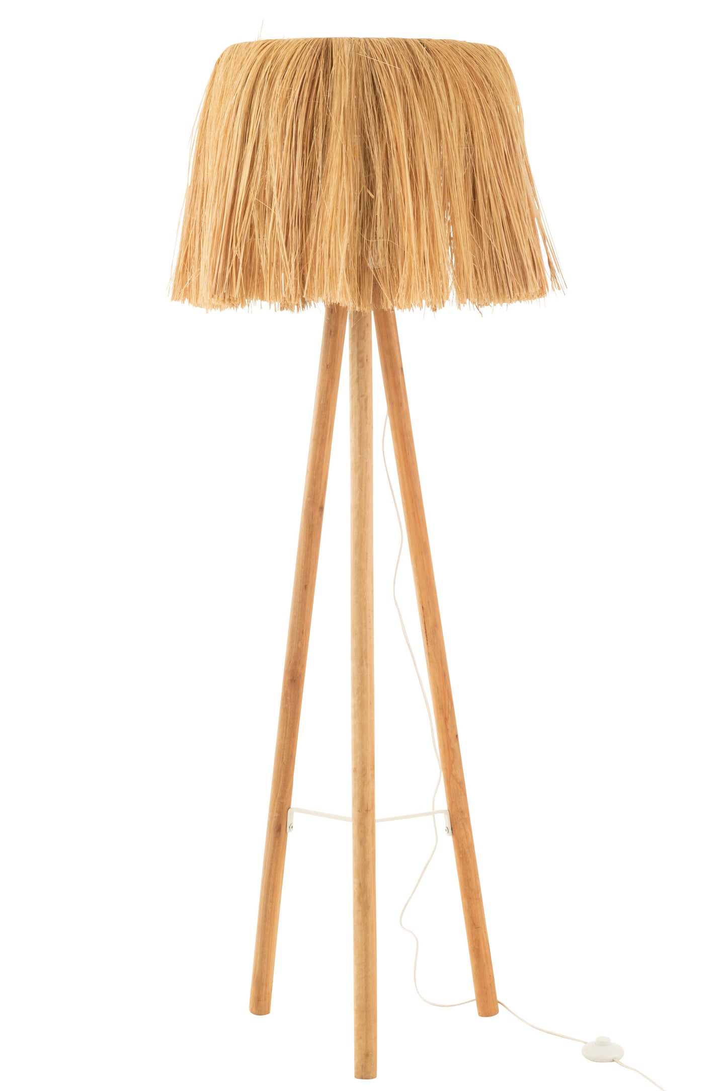 FLOOR LAMP BAHAMAS WOOD/GRASS NATURAL