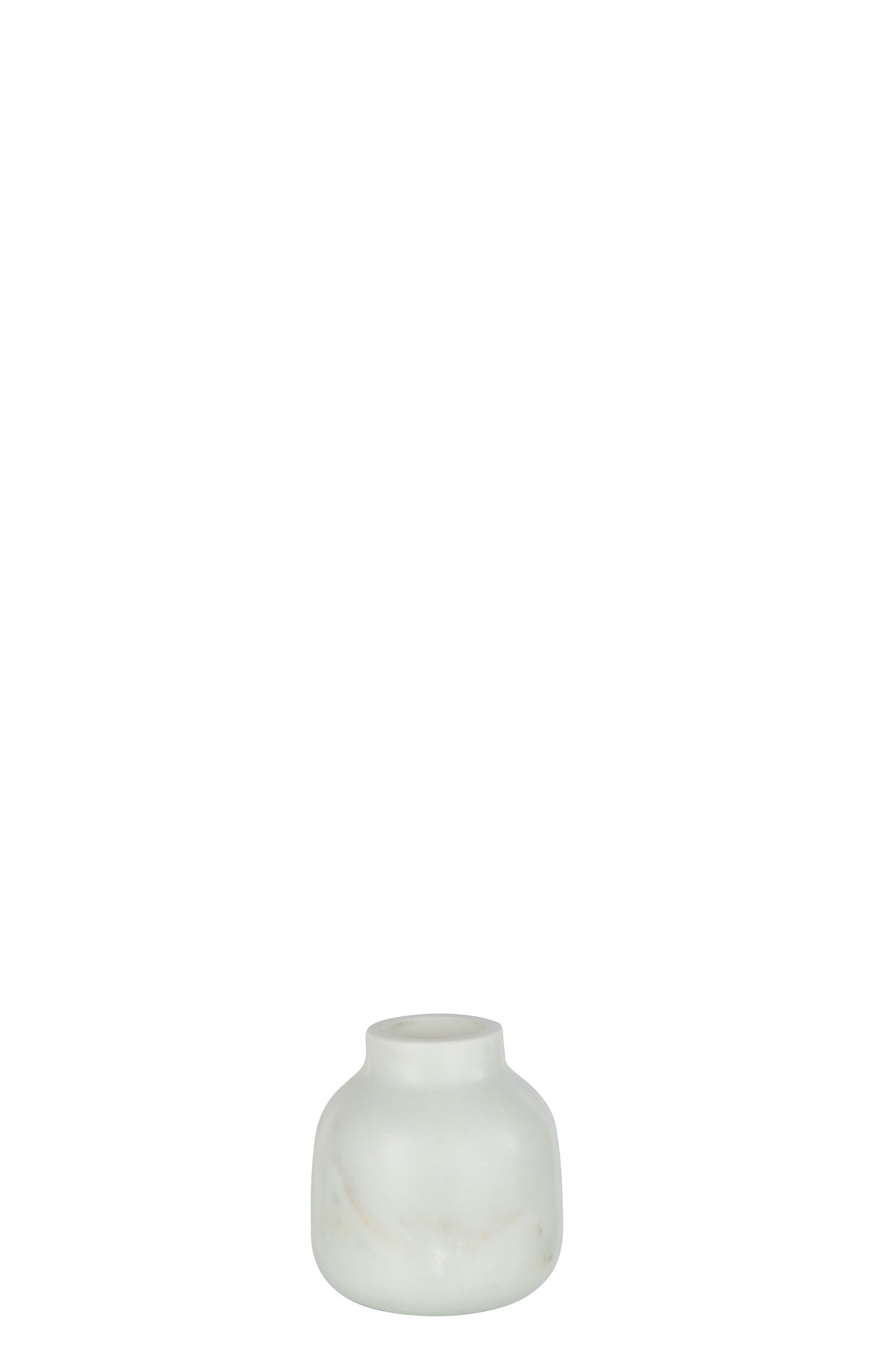 VASE BOTTLE MARBLE WHITE SMALL