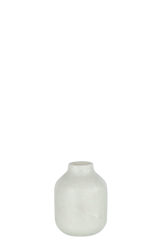 VASE BOTTLE MARBLE WHITE LARGE