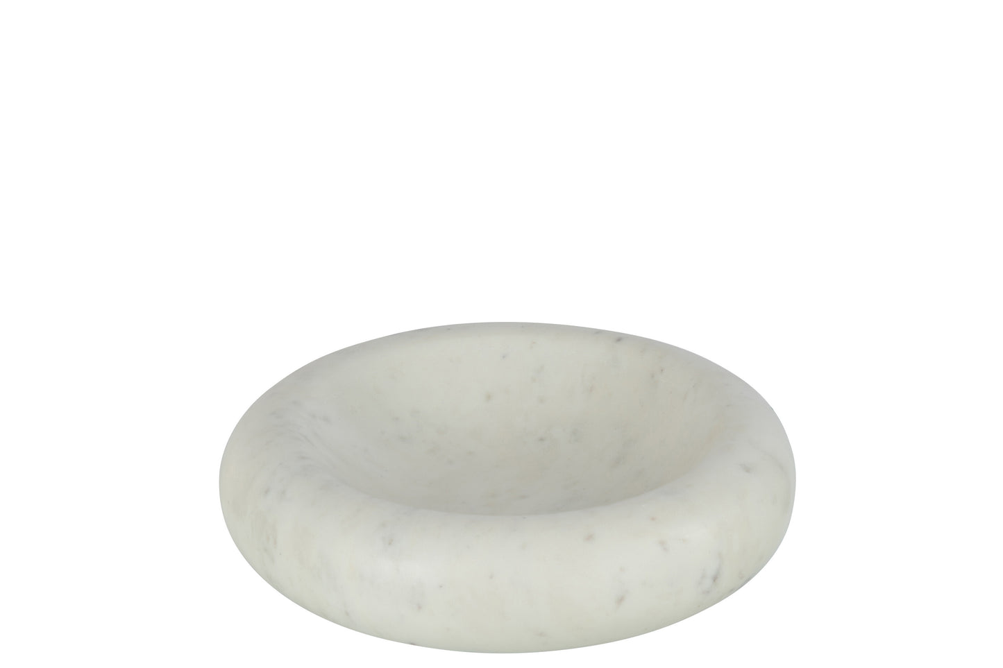 BOWL ROUND LOW MARBLE WHITE LARGE