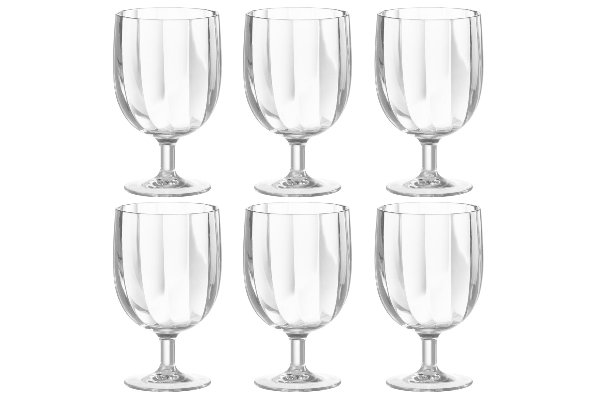 BOX OF 6 PIECES WINE GLASS PLASTIC TRANSPARENT