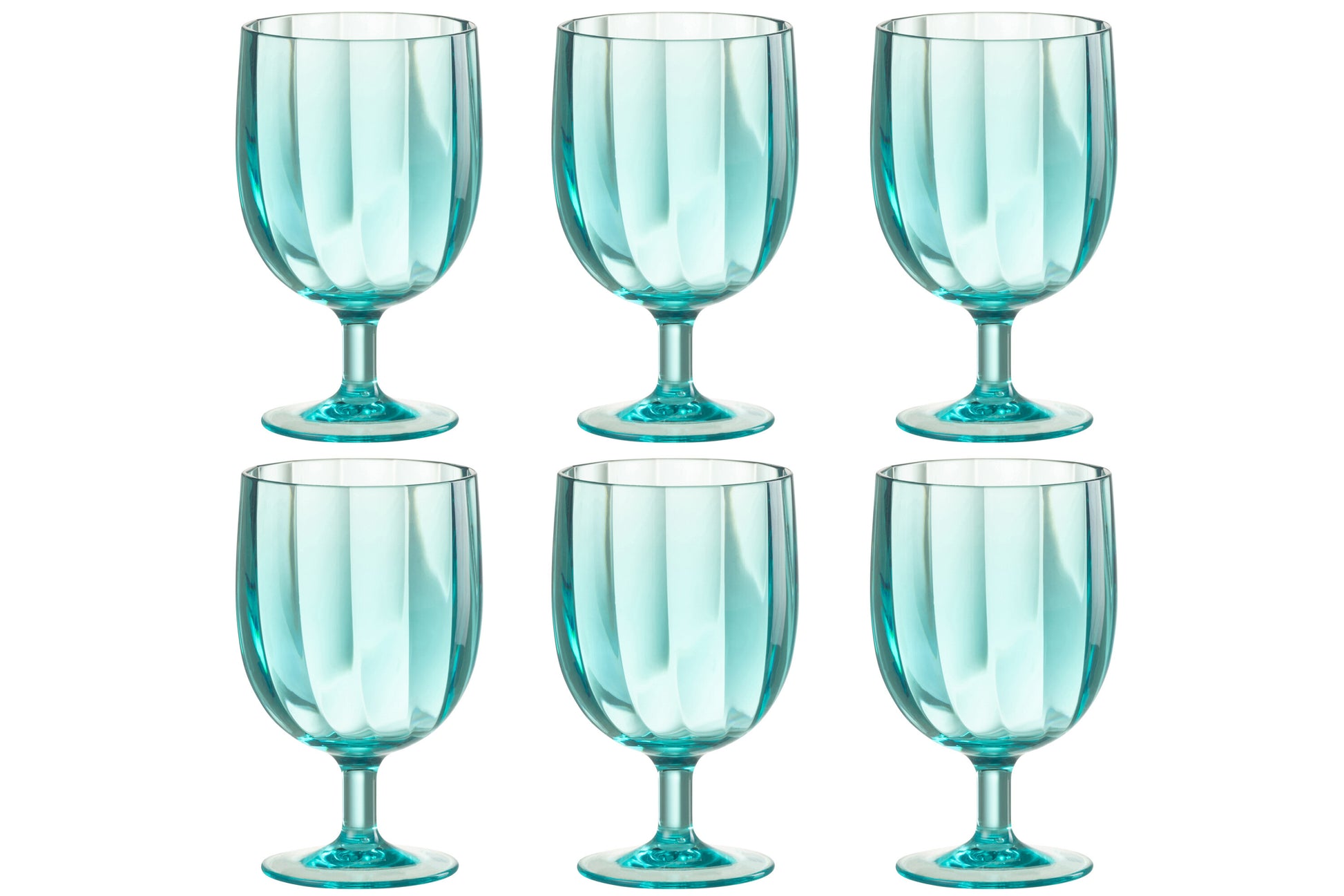 BOX OF 6 PIECES WINE GLASS PLASTIC BLUE