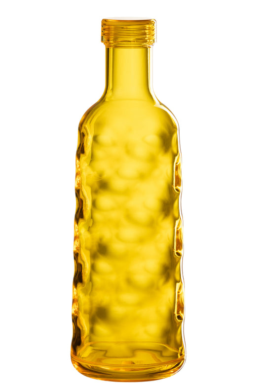 BOTTLE HAMMERED IN GIFTBOX PLASTIC YELLOW