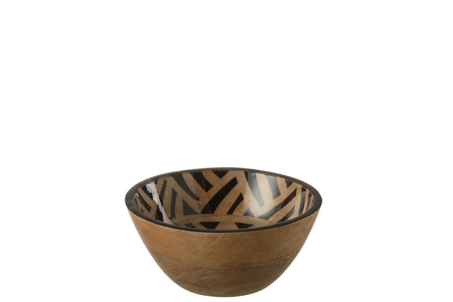 BOWL STAR MANGO WOOD BLACK/NATURAL SMALL