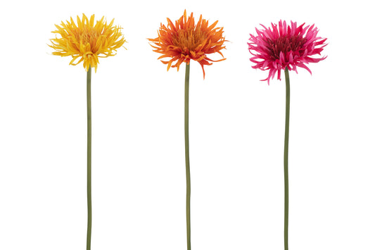 WILD GERBERA DAISY ARTIFICIAL MIX ASSORTMENT OF 3