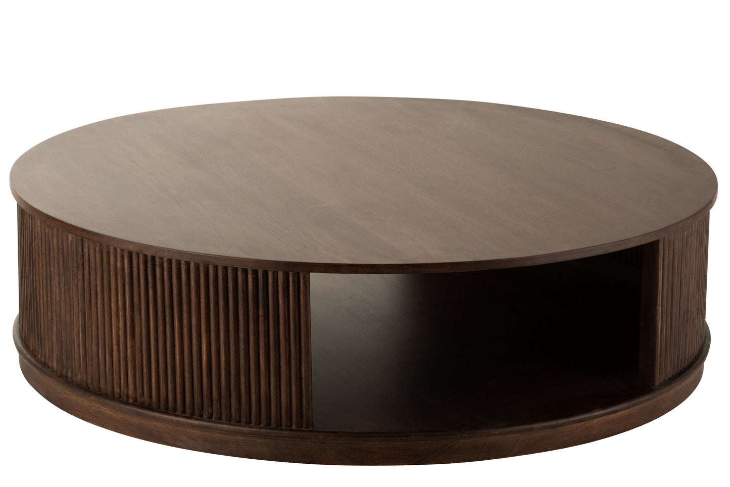 COFFE TABLE REYI ON WHEELS MANGO WOOD DARK BROWN