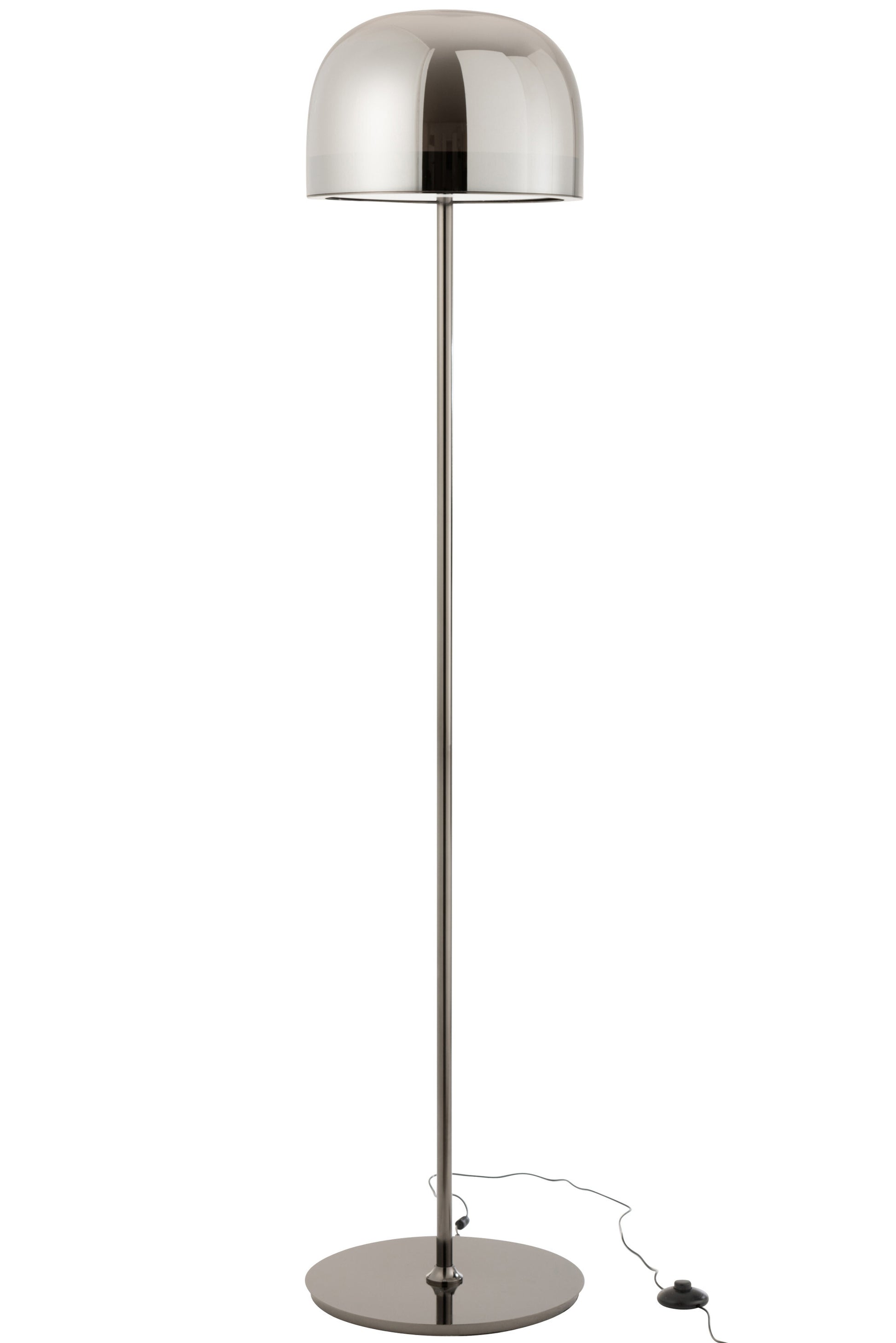 FLOORLAMP TOPJA GLASS/METAL SILVER