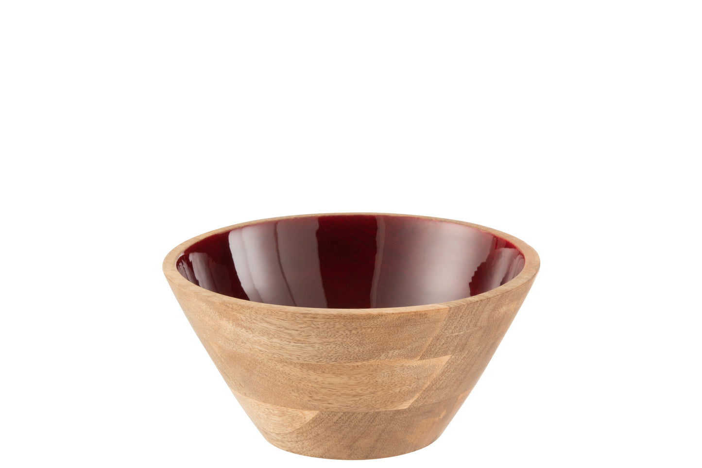 BOWL MANGO WOOD BURGUNDY MEDIUM