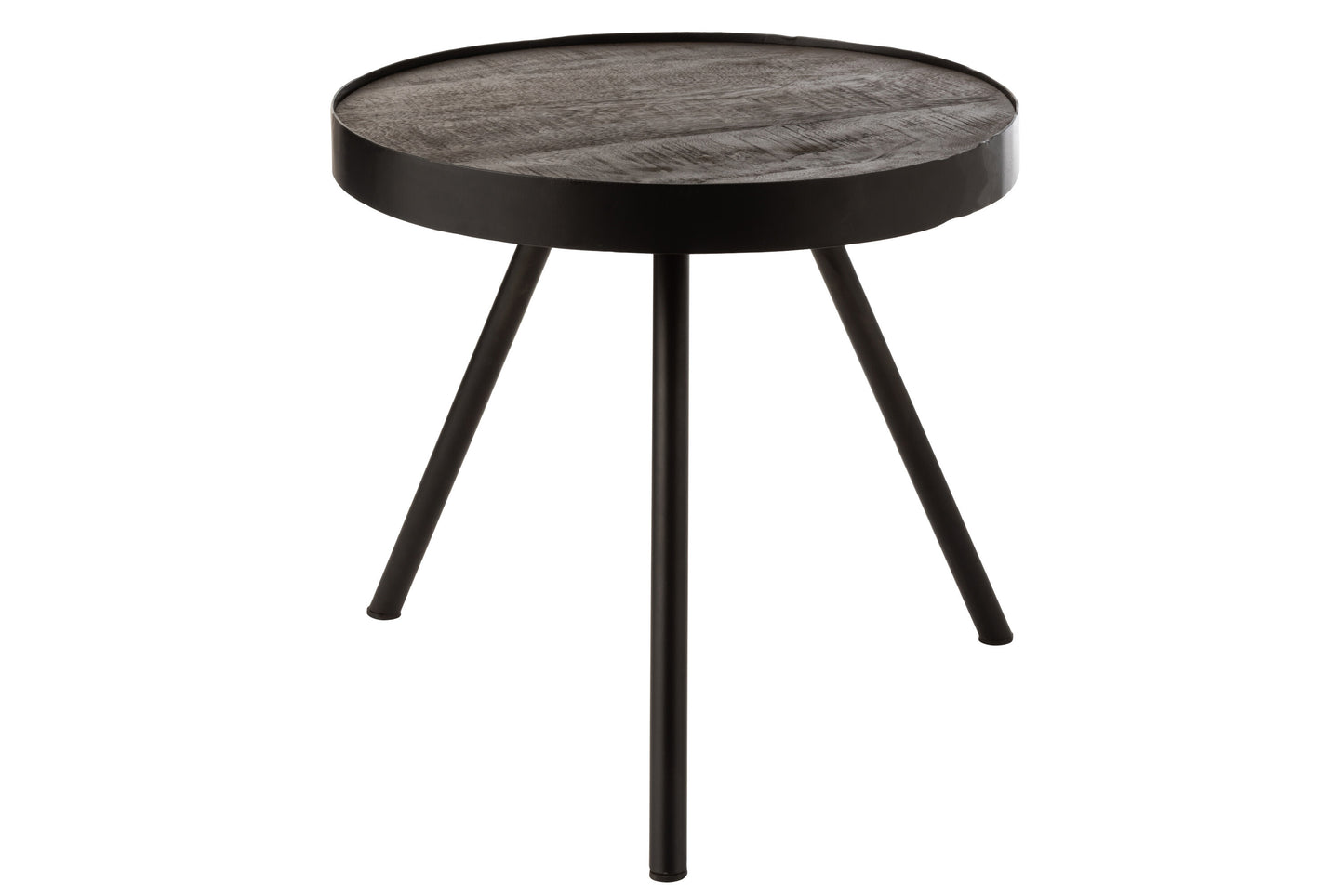 SIDE TABLE FIEN HIGH MANGO WOOD IRON DARK BROWN BLACK