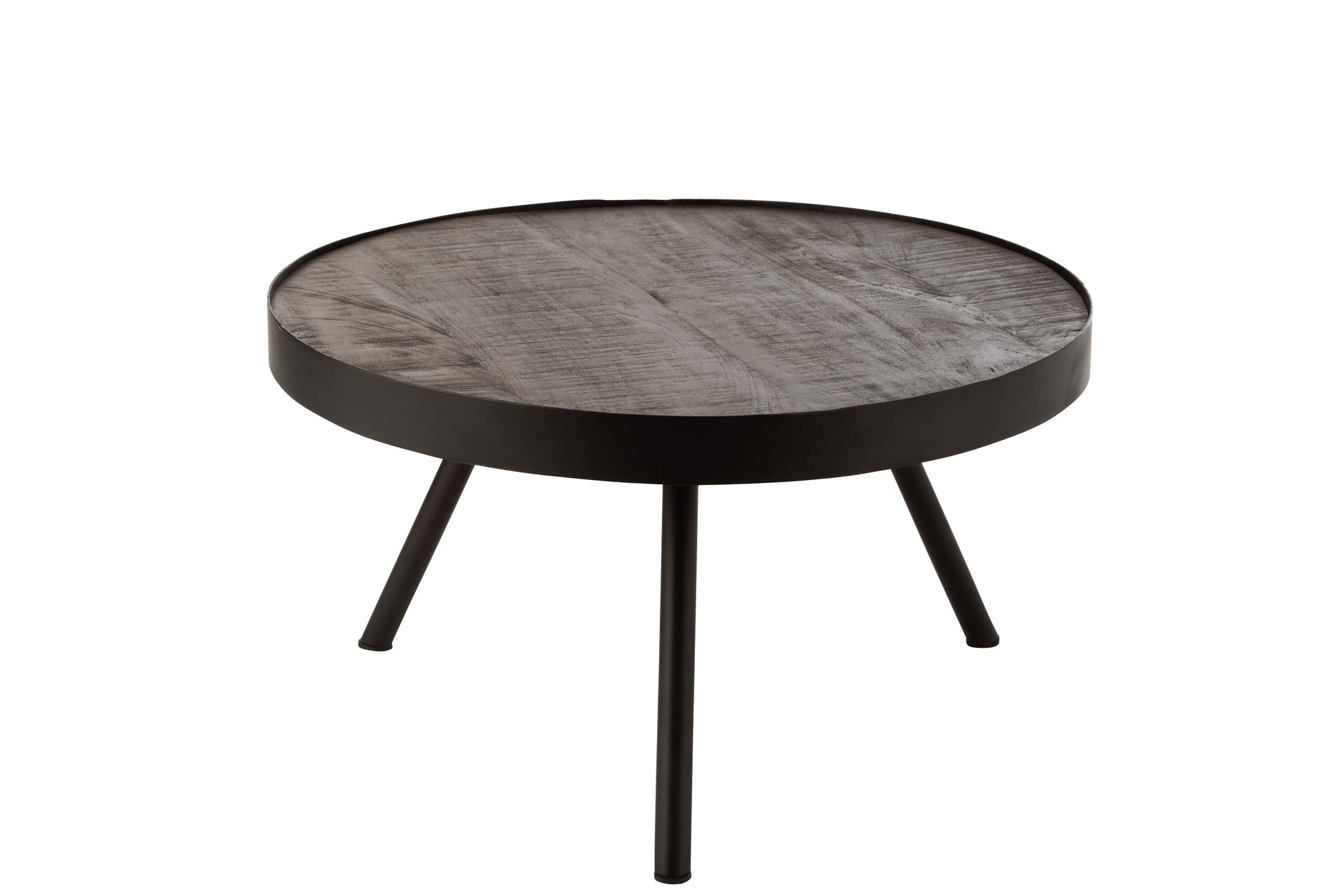 SIDE TABLE FIEN LOW MANGO WOOD IRON DARK BROWN BLACK