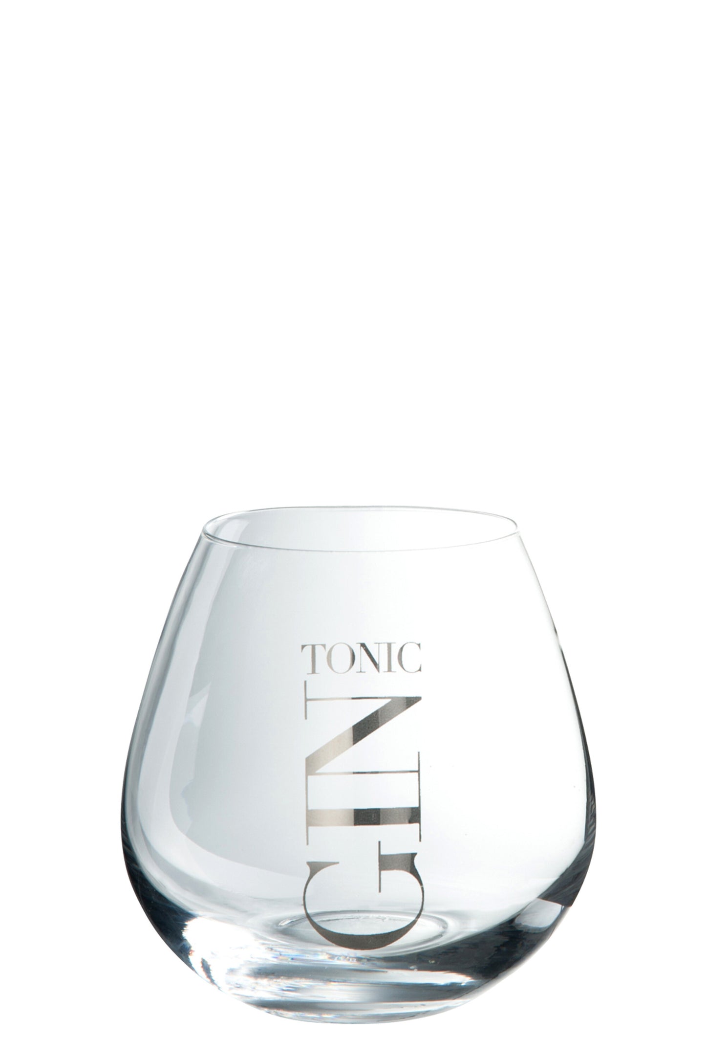 GLASS GIN TONIC BALL LOW TRANSPARENT/SILVER