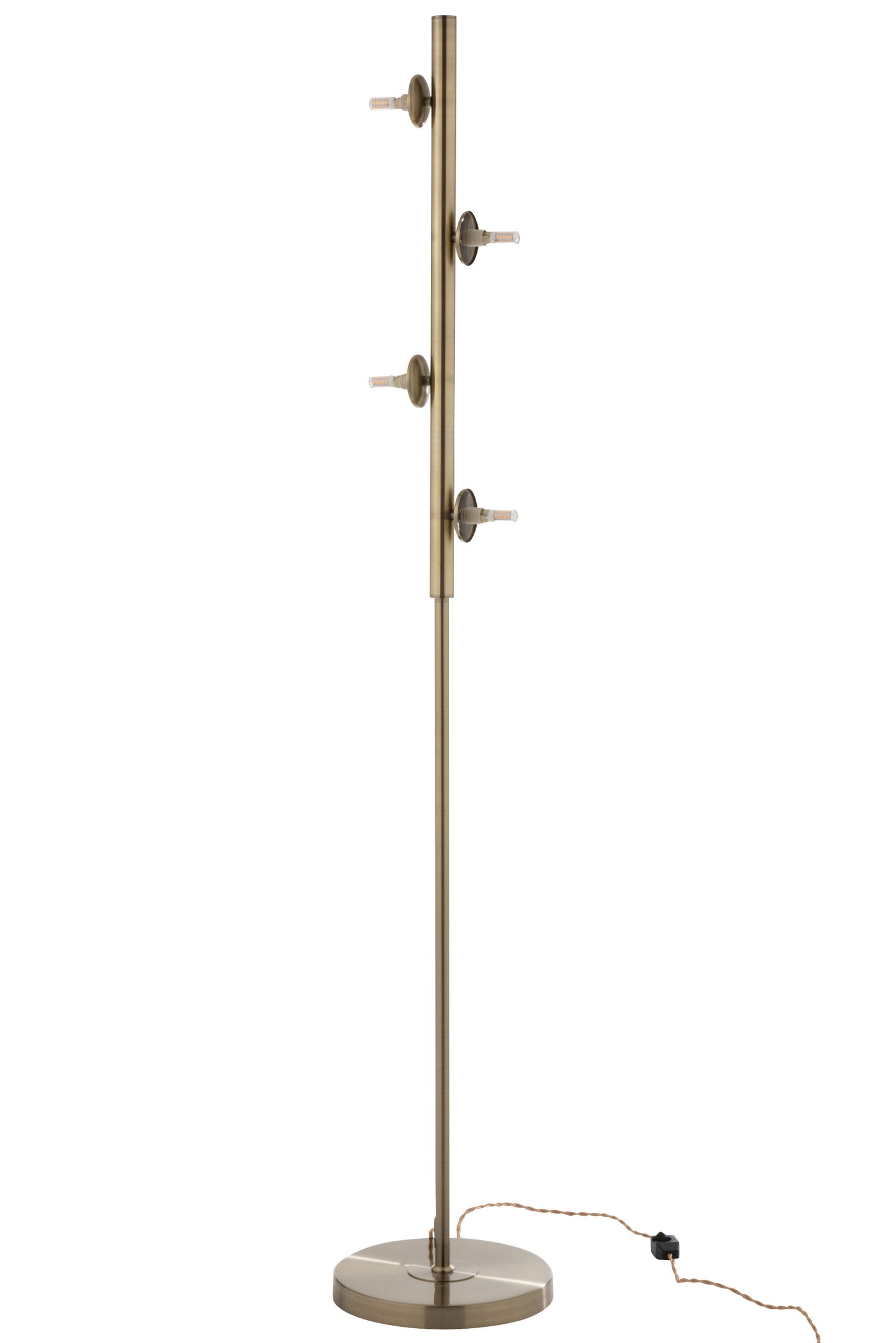 BASE FLOORLAMP YUKS 4 LAMPS STEEL GOLD