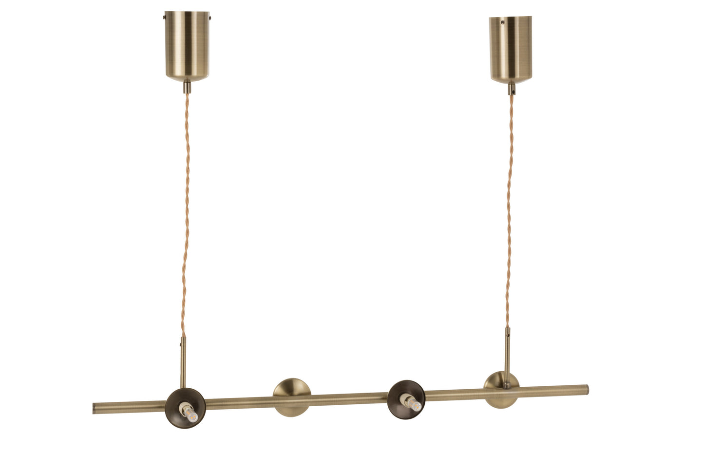 HANGLAMP YUKS 4 LAMPS STEEL GOLD