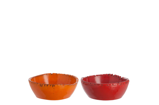 BOWL TERRACOTTA ORANGE/RED SMALL ASSORTMENT OF 2