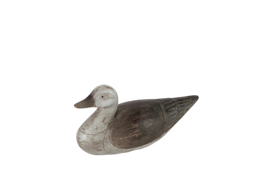 DUCK POLY BROWN/WHITE SMALL 24X8X10CM